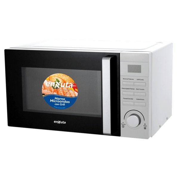 Microondas 23 Litros Digital Blanco con Grill Enxuta MOENX0323DGB-1