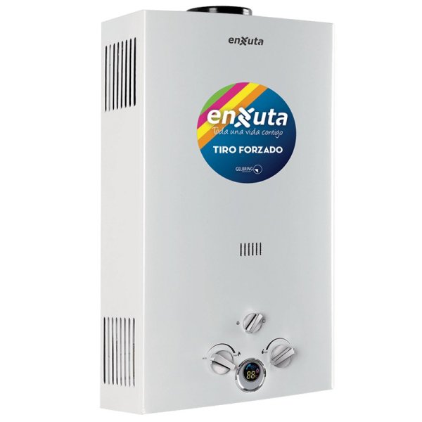 Calentador a Gas Instantáneo 14 L/min Tiro Forzado, Gas Natural o Supergas Enxuta TENX14FG