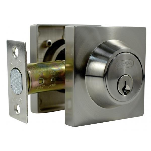 Cerradura Auxiliar Tubular Satinada con 2 Llaves BEST VALUE