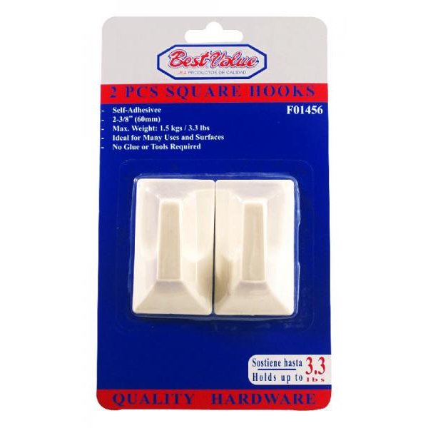 Ganchos Plásticos Autoadhesivos Grandes 2 Piezas BEST VALUE
