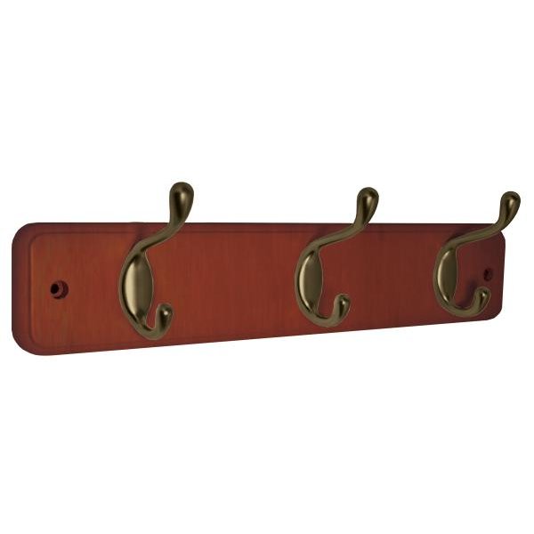 Perchero de Madera Clara con 3 Perchas Dobles BEST VALUE