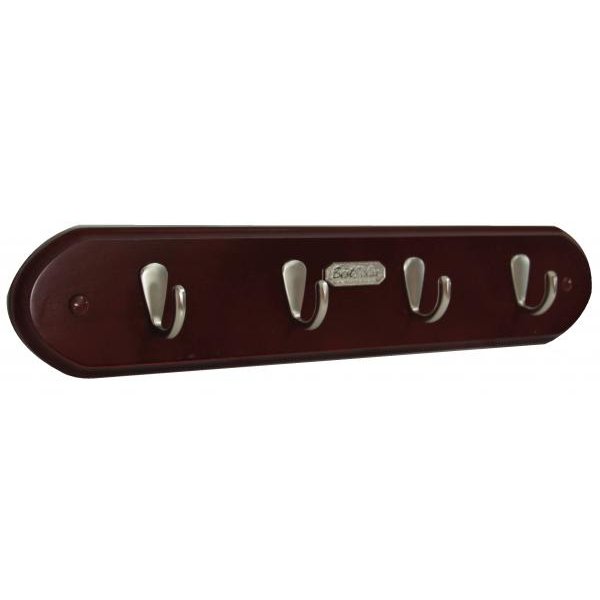 Perchero de Madera Oscura con 4 Perchas BEST VALUE