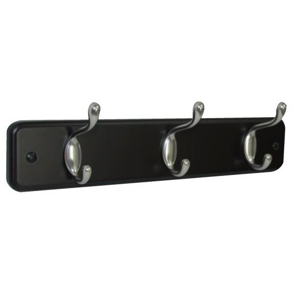 Perchero de Madera Oscura con 3 Perchas Dobles BEST VALUE