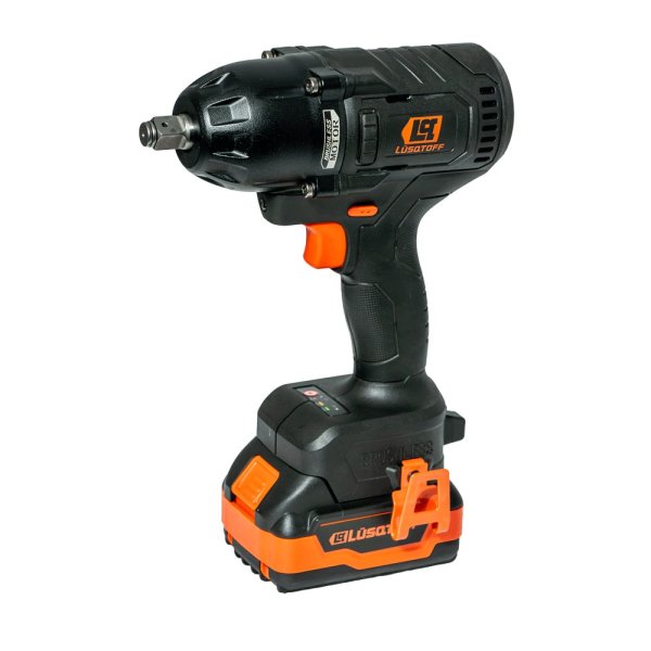 Llave de Impacto a Batería 18 V Encastre 1/2" 750 Nm Black Series Lusqtoff con 2 Baterías y Cargador