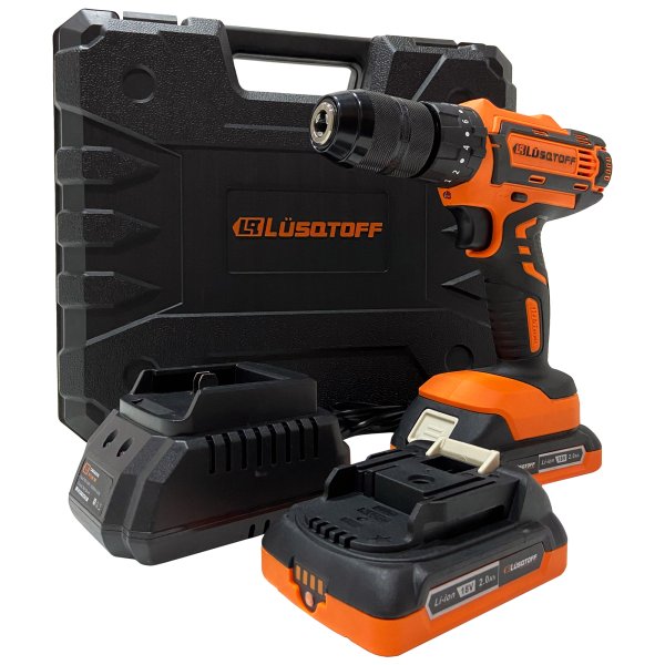Taladro Percutor a Batería 18 V 13 mm con 2 Baterías y Cargador LUSQTOFF ATL18-9B