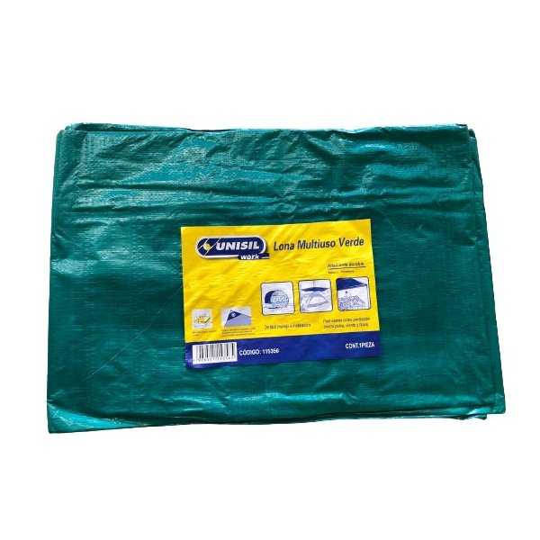 Lona Multiuso de Polyet. Verde 2 x 3 m