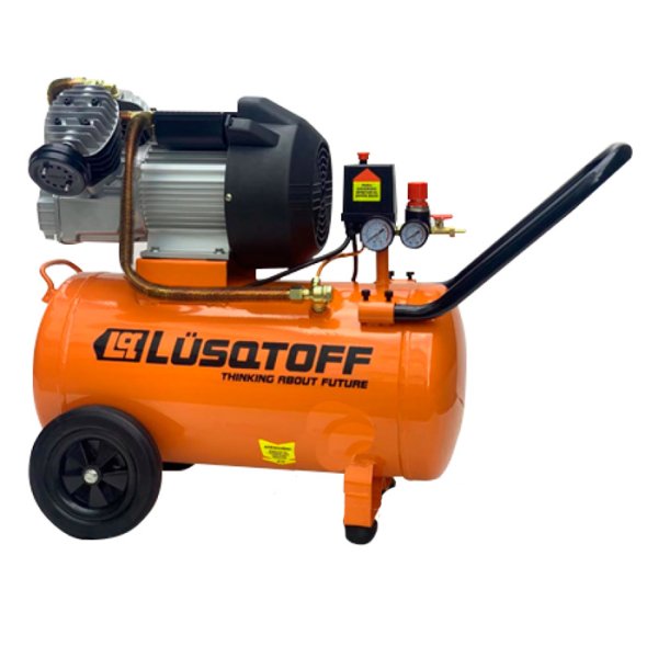 Compresor 50 L 3,5 HP 300 L/min Bicilíndrico con Kit LUSQTOFF LC-3550BK
