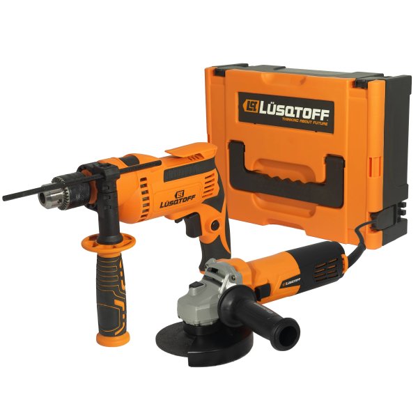 Kit Amoladora Angular 720 W y Taladro 650 W Lusqtoff