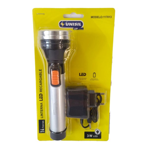 Linterna LED Recargable 3 W Batería Litio