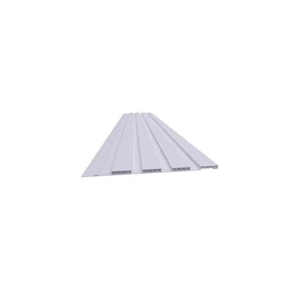 Tablilla PVC Ripado Blanco 3 m