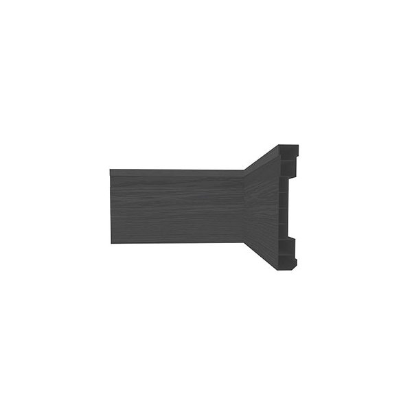 Zócalo PVC Nobre Negro Rústico 10 cm