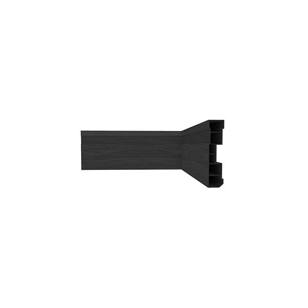 Zócalo PVC Nobre Negro Rústico 7 cm