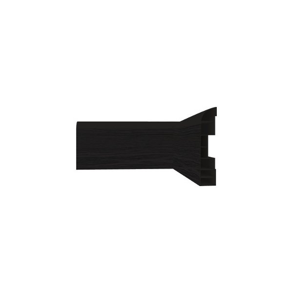 Zócalo PVC Curvo Negro Rústico 7 cm