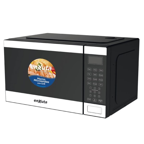 Microondas 25 Litros Digital Inox con Grill Enxuta MOENX0325DGI-1