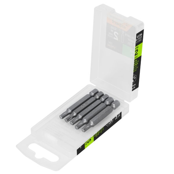 Puntas Atornillador Torx T25 x 2'' Truper PUDE-5225 Estuche x 5 
