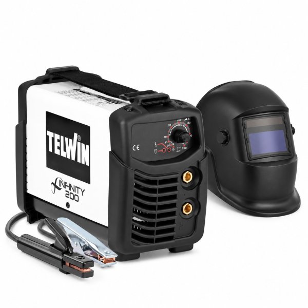 Soldadora Inverter MMA TIG 200 A Telwin Infinity 200 con Careta Fotosensible