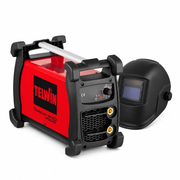 Soldadora Inverter MMA TIG 160 A Telwin Technology 186 XT con kit de cables y Careta Fotosensible