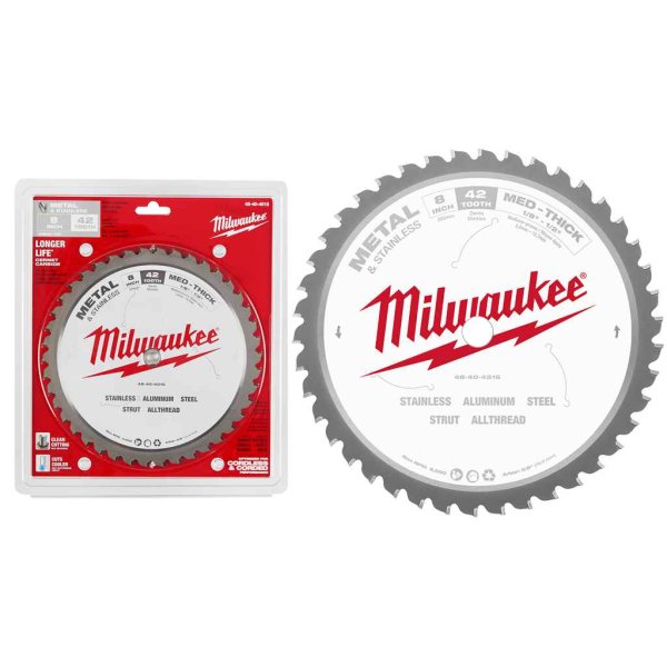 Hoja de sierra circular para metal 8" Milwaukee 48-40-4515
