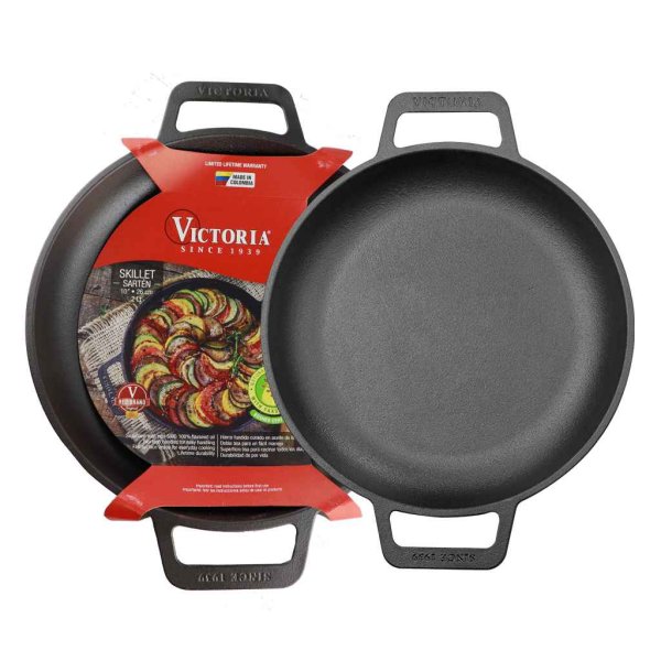 Sartén hierro esmaltado 25 cm con asas Victoria 30896