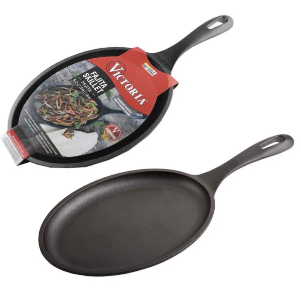 Sartén hierro esmaltado ovalada (fajita) 24 × 17,5 cm (174) Victoria 32609