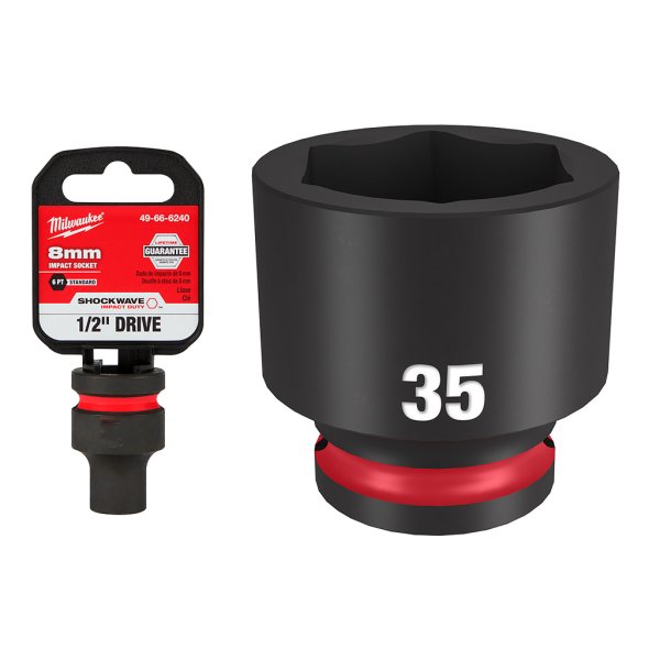 Bocallave de impacto hexagonal encastre 1/2" 35 mm Milwaukee 49-66-6267