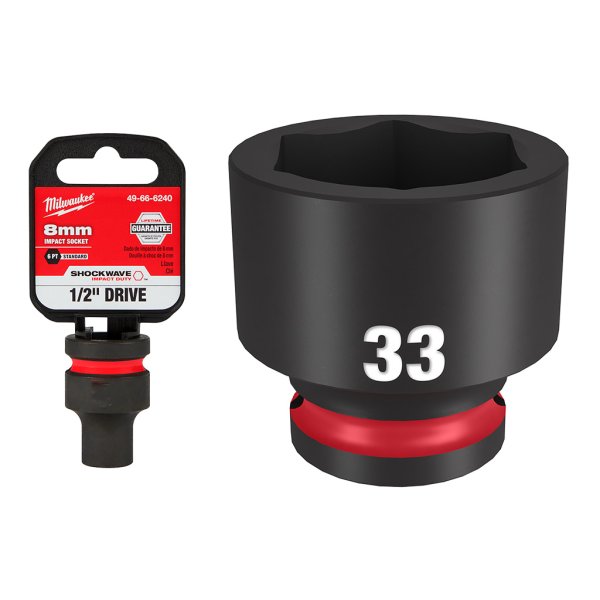 Bocallave de impacto hexagonal encastre 1/2" 33 mm Milwaukee 49-66-6265