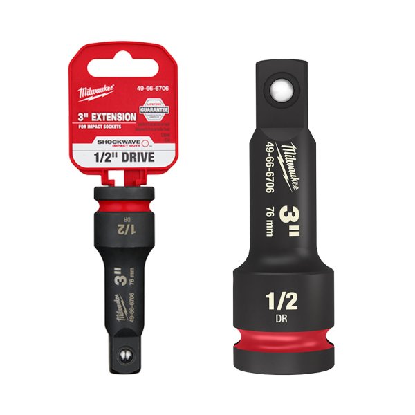 Barra de extensión de impacto 3" encastre 1/2" Milwaukee 49-66-6706