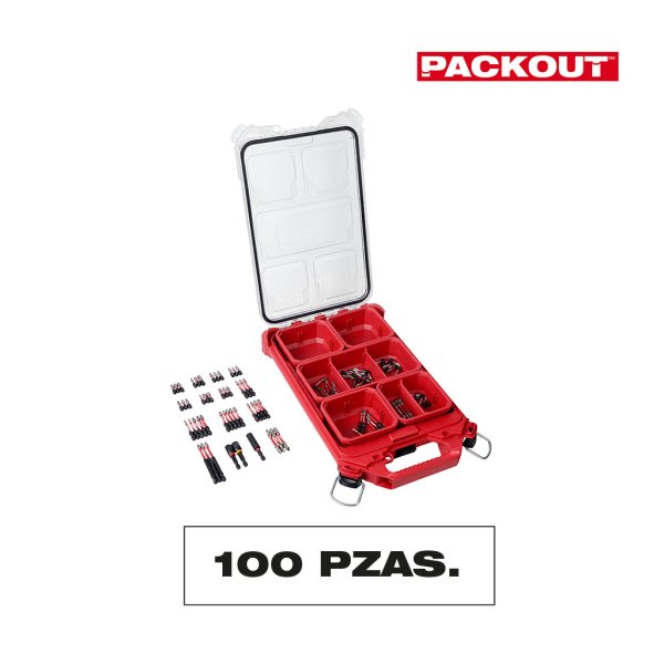 Organizador Packout con 100Pz. y Acc. Milwaukee 48-32-4082