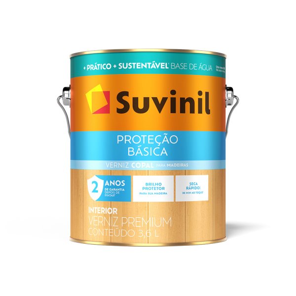Suvinil 3,6 L Esmalte Plata Al Agua Seca Rápido Brillante