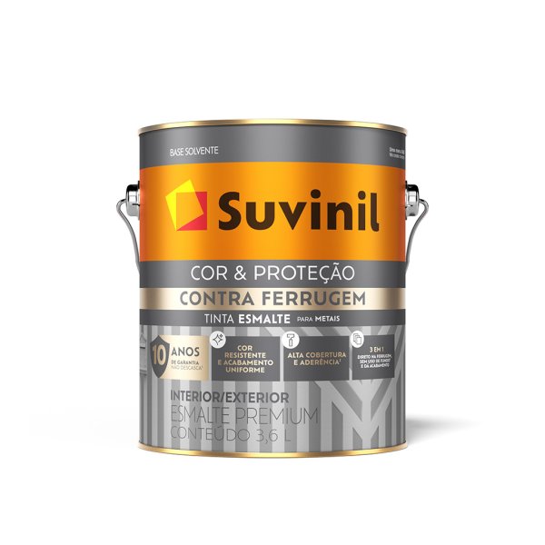Suvinil 3,6 L Antióxido 3 en 1 Gris Medio