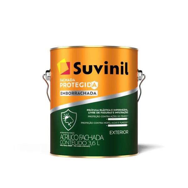 Suvinil 3,6 L Blanco Fachada Protegida Emborrachada para exterior