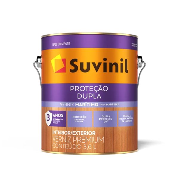 Barniz Teñidor Suvinil color cedro, interior y exterior, 3,6 L