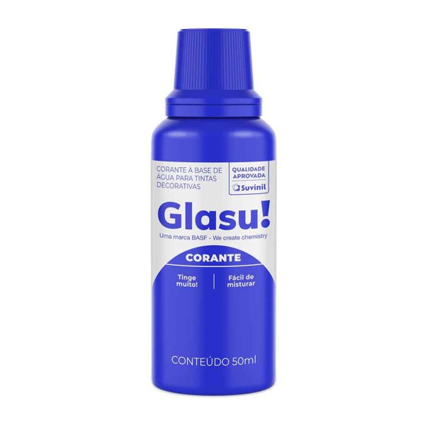 Glasu 50 ml Azul Entonador para Pintura al Agua Caja de 12 unidades
