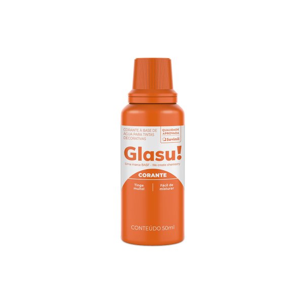 Glasu 50 ml Naranja Entonador para Pintura al Agua Caja de 12 unidades