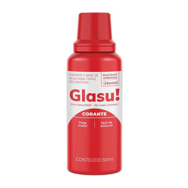 Glasu 50 ml Rojo Entonador para Pintura al Agua Caja de 12 unidades