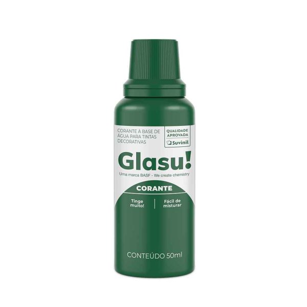 Glasu 50 ml Verde Entonador para Pintura al Agua Caja de 12 unidades