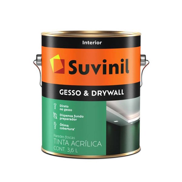 Suvinil 3,6 L Blanco Yeso Acrílico St. interior y exterior