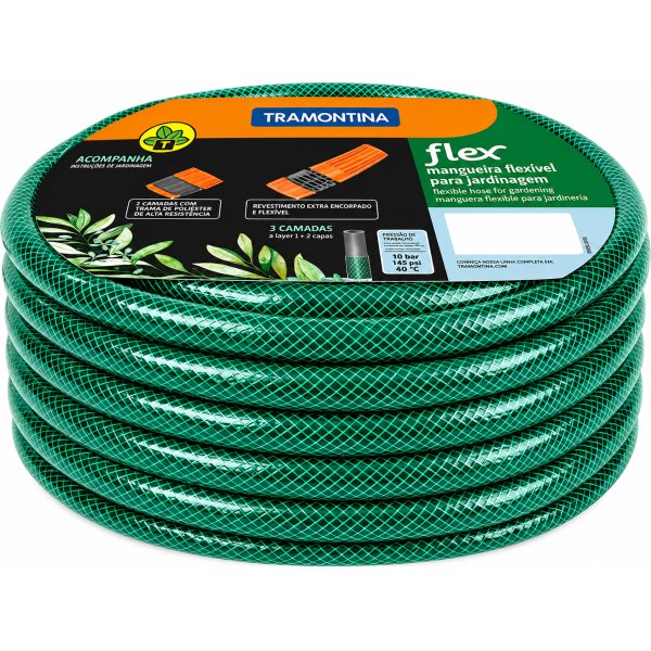 Manguera Jardín 1/2'' Verde 20mt Con Accesorios Tramontina 79172/200