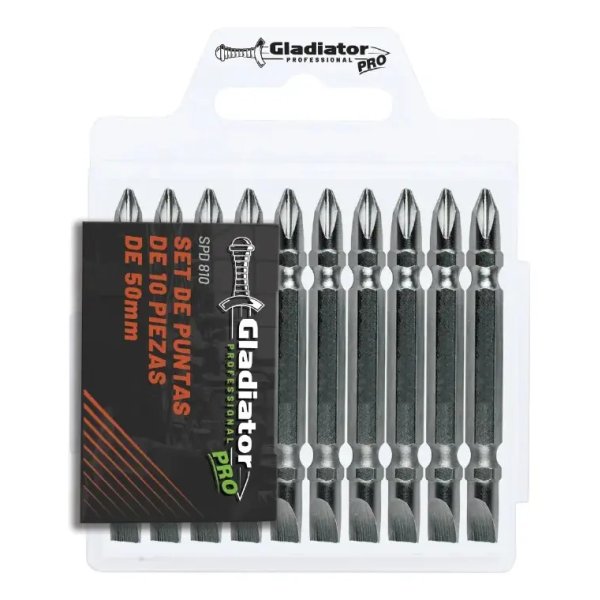 Set de 10 Puntas Dobles Profesional Gladiator SPD810