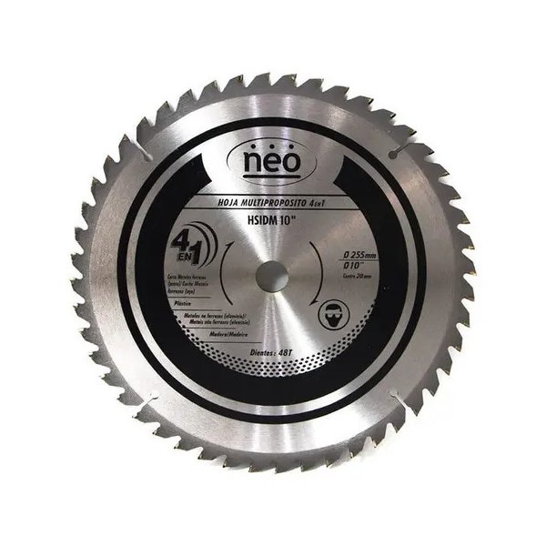 Hoja de Sierra Multipropósito 10" 48 Dientes para Ingletadora SIDM1010/220 Neo HSIDM10