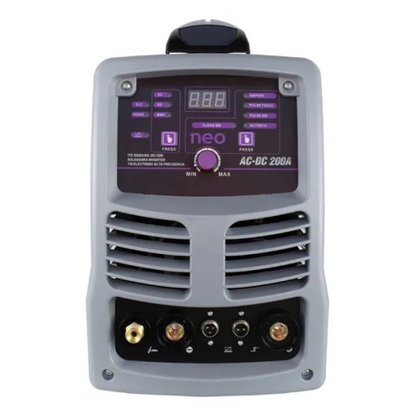 Soldadora Inverter MMA TIG 200 A con Botones Digitales Neo ITE10200/AC-DC/220