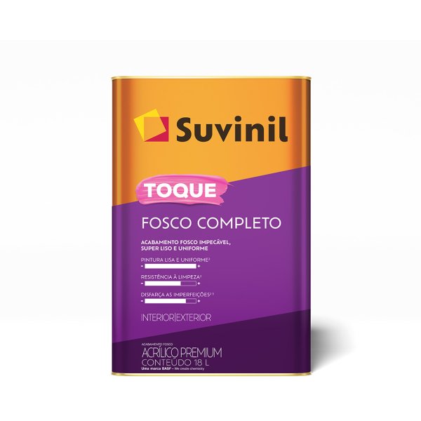 Pintura Suvinil Toque Mate Completo base A, mate, interior y exterior, 16,2 L