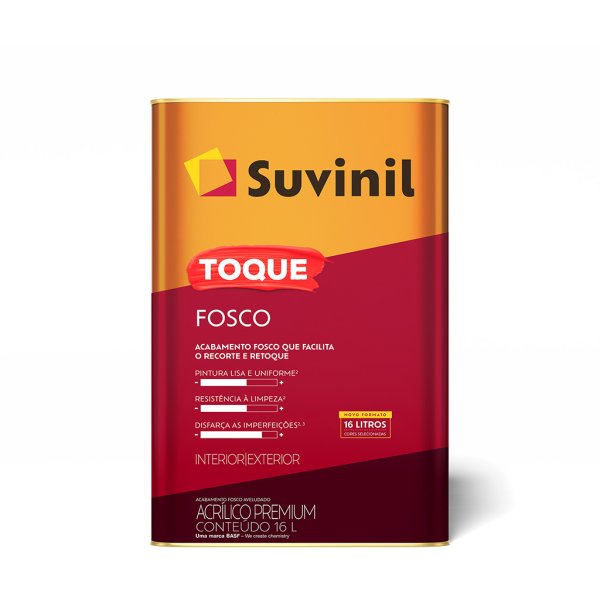 Pintura Suvinil Toque Mate base C, mate, interior y exterior, 16,2 L