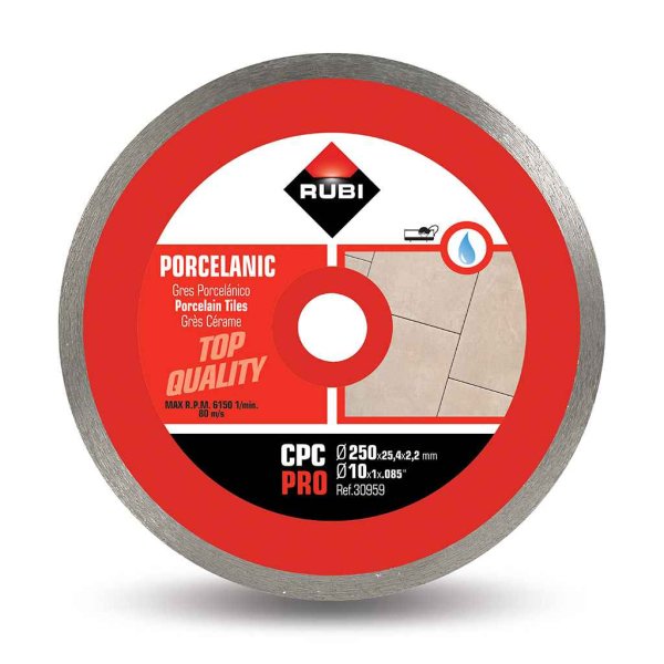 Disco Diamantado Cpc 250mm Pro con Húmedo para Ingletar Rubi 30959
