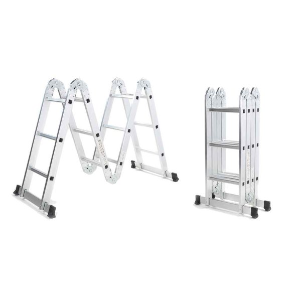 Escalera De Aluminio Convertible 12 Escalones 3.80m Goldex