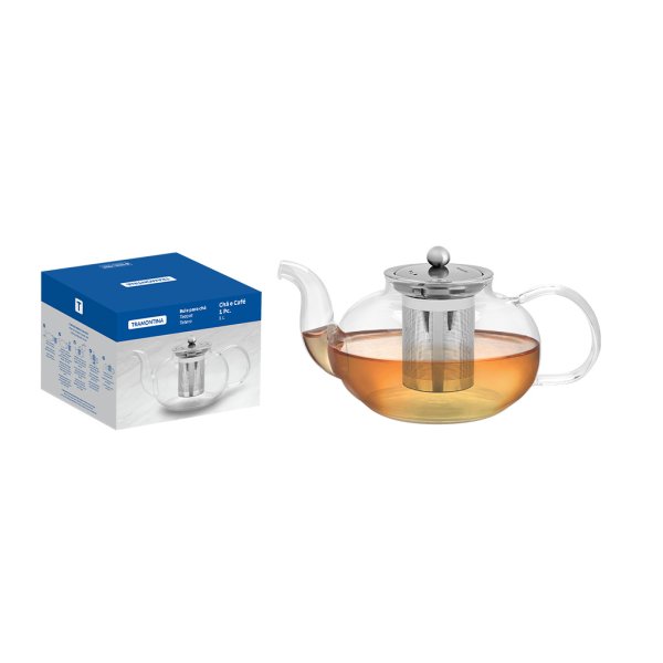 Tetera De Vidrio 1lt Con Infusor Tramontina 61764/100