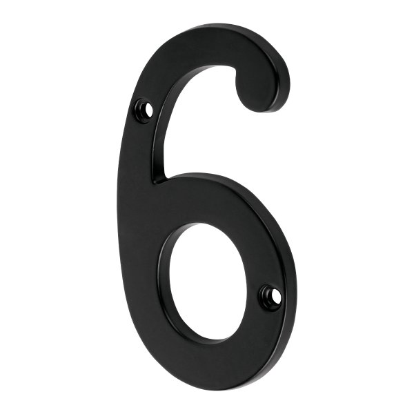 Número De Puerta ''6'' Bronce Negro Alto 4'' Hermex NUCH-6N