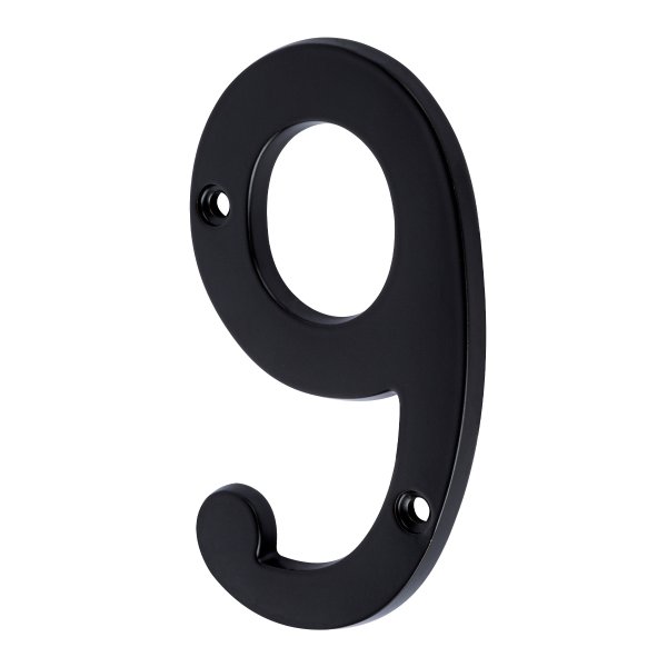 Número De Puerta ''9'' Bronce Negro Alto 4'' Hermex NUCH-9N