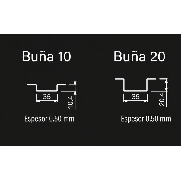 Perfil Buña / Omega para Drywall Permet ARMCO
