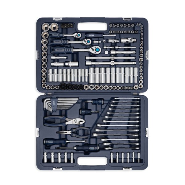 Juego de bocallaves Bremen 8010 160 piezas encastre 1/4" y 3/8" y 1/2"
